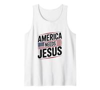 America Needs Jesus Patriotic Christians Faith Tank Top