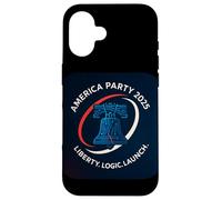 America Party 2025 Liberty Logic Launch Bell Political Case for iPhone 16