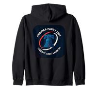 America Party 2025 Liberty Logic Launch Bell Political Zip Hoodie