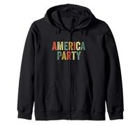 America Party Freedom Independence Patriot Liberty Democracy Zip Hoodie