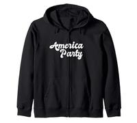 America Party Independence Patriot Liberty Democracy Freedom Zip Hoodie