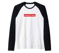 America Party Patriot Democracy Freedom New Political Party Raglan Baseball Tee