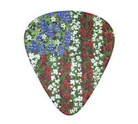 America Patriotic Flower Guitar Paddle Set Of 12, Suitable For Guitar, Yukri, 3 Thicknesses