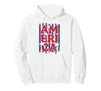 America Patriotic USA Flag Stars Stripes Fourth 4th Of July Pullover Hoodie