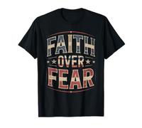 America Pride US Flag Faith Over Fear Prayer T-Shirt