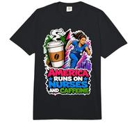 America Runs On Nurses and Caffeine Comfort Colors Adult Heavyweight T-Shirt