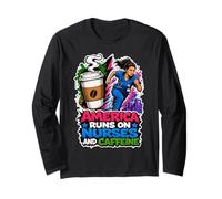 America Runs On Nurses and Caffeine Long Sleeve T-Shirt