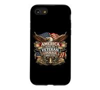 America Runs On Veteran Courage Since 1776 Eagle Patriot USA Case for iPhone SE (2020) / 7/8