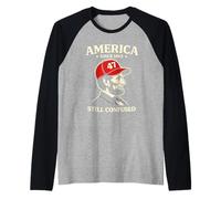 America Since 1865 Still Confused Lincoln 47 Hat Political Raglan Baseball Tee