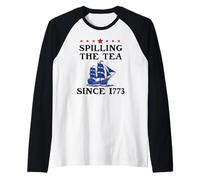 America Spilling The Tea Since 1773 American History Teacher Raglan Baseball Tee