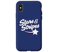 America Stars and Stripes Fourth of July tee Cute Patriotic Case for iPhone X/XS