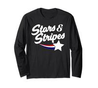 America Stars and Stripes Fourth of July tee Cute Patriotic Long Sleeve T-Shirt