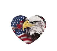America US Flag Bald Eagle Car Air Fresheners Cards 4 Pcs Long Lasting Car Fresheners Gifts for Men Women Auto Aromatherapy Tablets Hanging Scented Card Rearview Mirror Pendant