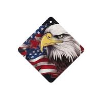 America US Flag Bald Eagle Car Air Fresheners Cards 4 Pcs Long Lasting Car Fresheners Gifts for Men Women Auto Aromatherapy Tablets Hanging Scented Card Rearview Mirror Pendant - Lavender Scent