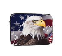 America Us Flag Bald Eagle Laptop Sleeve Bag 13 Inch, Waterproof Shockproof Laptop Case Bag Computer Skin Bags Lightweight Tablet Carrying Case