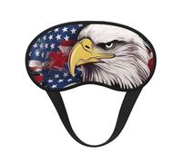 America US Flag Bald Eagle Sleep Mask for Men Women Blackout Eye Masks for Sleep, Relaxing Zero Pressure Night Blindfold Soft Breathable Eye Cover for Travel, Night Work, Nap, Office
