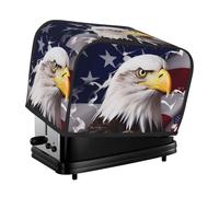 America Us Flag Bald Eagle Toaster Covers 2 Slice Bread Machine Covers Quilted Toaster Dustproof Cover Small Washable Appliance Covers Bread Maker Protective For Kitchen Small Appliance