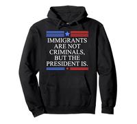 America US Immigrants Are Not Criminals But the President Is Pullover Hoodie