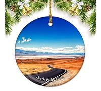 America USA Death Valley Utah Christmas Ornaments for Tree Ceramic Pendant Double Sided Ornament Decor Xmas Gifts Porcelain Travel Souvenirs