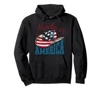America USA Flag Cowboy Hat 4th of July Patriotic Freedom Pullover Hoodie