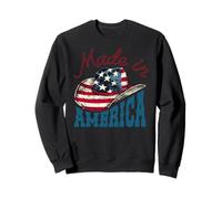 America USA Flag Cowboy Hat 4th of July Patriotic Freedom Sweatshirt