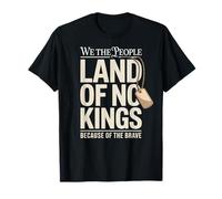 America Vintage No Kings Day Because of The Brave T-Shirt