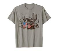 America Western Cowboy Dog Poodle 4th Of July T-Shirt