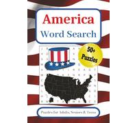 America Word Search Puzzle Book: Word Searches with Easy to Read Print about America, USA, US States and More | 6 x 9 Inches, 110 Pages | 50+ Puzzles ... and Free Time for Enjoyment and Leisure
