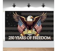 American 250th Birthday Background Decoration, 3 x 5 Ft American 1776-2026 Backdrop 250th Anniversary Background for Independence Day 4th of July Patriotic Decorations