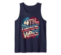 American 4TH Grade Vibes Bruh We Back US Flag Teacher Future Tank Top