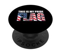 American 4th of July Patriotic This is My Pride Flag USA PopSockets Adhesive PopGrip
