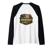 American 911 Emergency Dispatcher First Responders Patriot Raglan Baseball Tee