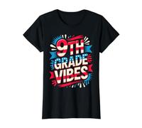 American 9TH Grade Vibes Bruh We Back Teacher Game On Value Graphic T-Shirt, Women, Black, XL