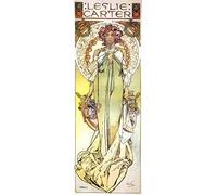 American Actress Leslie Carter Art Nouveau Deco Print Alphonse Mucha Poster 16x6