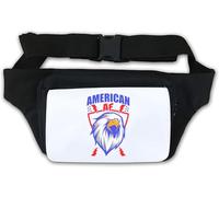 American AF Bald Eagle Graphic Waist Bag Fanny Pack White