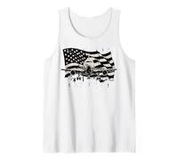 American Air Traffic Airport Airplane Aviation Tank Top