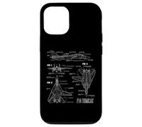 American Aircraft Jet Fighter F14 Tomcat Blueprint Case for iPhone 12/12 Pro