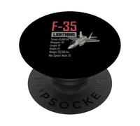 American Aircraft Stealth Fighter F35 lightning PopSockets Adhesive PopGrip