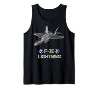 American Aircraft Stealth Fighter F35 lightning Tank Top