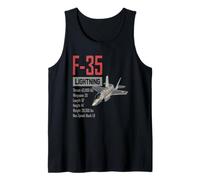 American Aircraft Stealth Fighter F35 lightning Tank Top