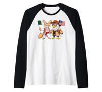 American Algerian Roots USA Algeria Flag American Algerian Raglan Baseball Tee
