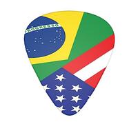American and Brazil Flag Guitar pick Luxury Guitar Picks with Different Sizes Contain Thin, Medium & Thick Gauges for Acoustic and Electric Guitar