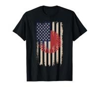 American and Japanese Flag Fusion Art for Collectors T-Shirt