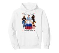 American And Russian Blood Black Womens Pullover Hoodie
