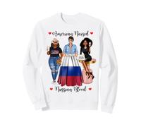 American And Russian Blood Black Womens Sweatshirt