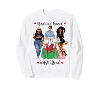 American And Welsh Blood Black Womens Sweatshirt