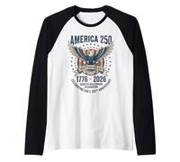 American Anniversary USA 1776-2026 Quarter Millennium 250 Raglan Baseball Tee