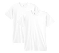 American Apparel Men's Fine Jersey Crewneck Short Sleeve T-Shirt, White (2-Pack), S (Pack of 2)