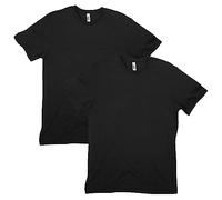 American Apparel Unisex-Adult CVC T-Shirt, Style G2001cvc, 2-packT-Shirt, Black (2-Pack), S