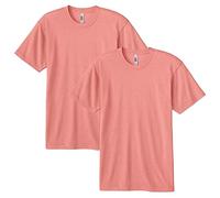 American Apparel Unisex-Adult Tri-Blend Track T-Shirt, Style Gtr401, 2-Pack, Tri-Coral (2-Pack), L